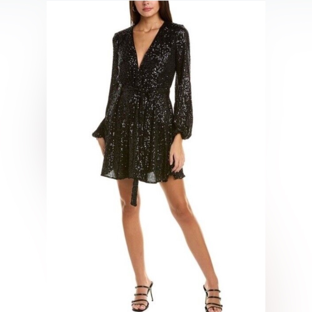 BARDOT - Sequin Bellissa Dress in Black - Size XS
